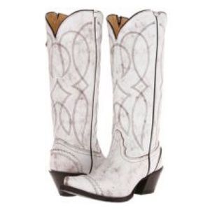 Tony Lama White Boots Geneva